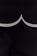 Judith Scallop Shorts Black