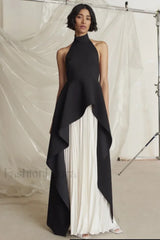Victoria Layered Stylish Halter Gown Set