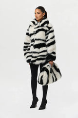 Faux Fur Animal Print Purse