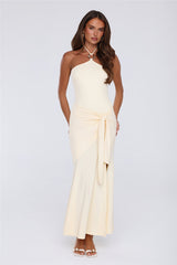 Daisy Flicker Halter Maxi Dress Yellow