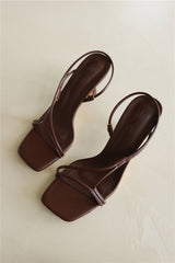 The Kitty Heels Brown PU