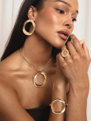 Open Circle Necklace & Ring Set