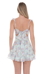 Floral Sweetheart Ruffled Cami Mini Dress