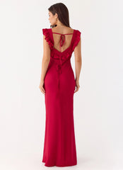 Malina Maxi Dress Deep Red