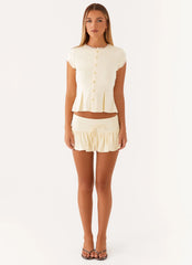 Landon Button Up Top Lemon