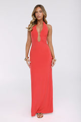 Style Protocol Halter Maxi Dress Red
