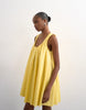 Topshop poplin full hem pleated mini sundress in lemon