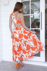 Pop Pop Midi Dress Orange