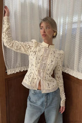 Lace Hollow See-Through Cardigan