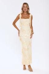 Dear Me From Me Mesh Maxi Dress Yellow