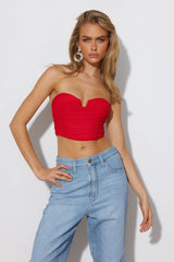 Worldly Times Crop Red