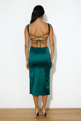 Palm Springs Midi Dress Forest Green