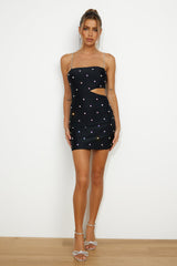 Giving More Mini Dress Black