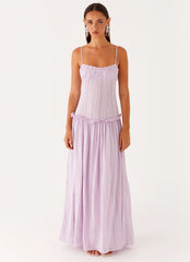 Jacinda Drop Waist Maxi Dress Lavender