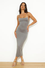 Twist For Me Maxi Dress Charcoal