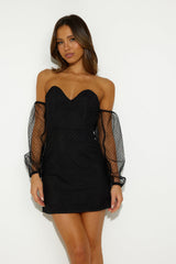 Lover Celebrations Mesh Mini Dress Black