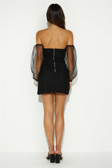 Lover Celebrations Mesh Mini Dress Black