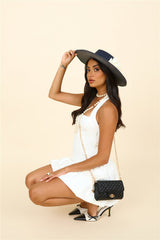 Perfect Personality Halter Mini Dress White