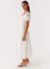 Hundred Percent Midi Dress White