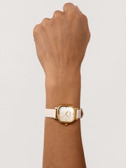 Classic Square Bone Leather Watch