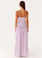 Jacinda Drop Waist Maxi Dress Lavender