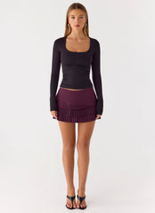Skyler Mini Skort Plum
