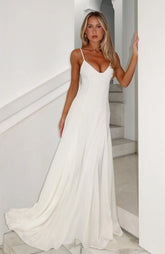 Afterparty Elegance Maxi Dress Off White