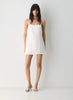 Sixth Dress -Linen squareneck mini dress