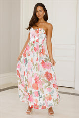 Roses All Day Strapless Maxi Dress Floral