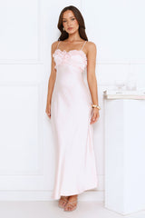 Dreamscape Luxe Satin Maxi Dress Pink