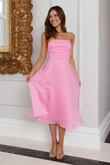 Perfect Wonderland Midi Dress Pink