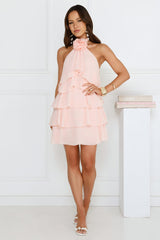 Pretty Wink Halter Mini Dress Pink