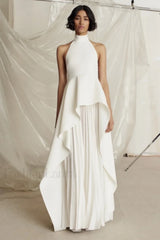 Victoria Layered Stylish Halter Gown Set