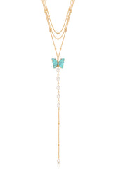 Turquoise Butterfly Lariat