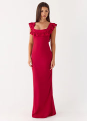 Malina Maxi Dress Deep Red