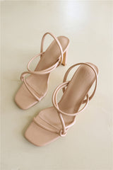 Party Abroad Heels Beige PU
