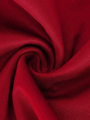 V-neck Sleeveless High-waisted Slit Dress Pleated Solid Color Short Dress