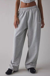 Long Embroidered Relaxed Knit Pants