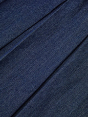 Denim Sleeveless Pleated Shirt Dress