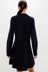 Navy Knit Callie Shirt Dress