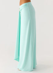 Ravi Maxi Skirt Aqua