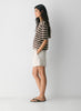 High-rise, mid-thigh Japanese crepe shorts