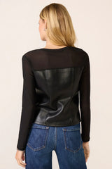 Faux Leather Corset Top