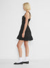 Tiered striped cotton poplin mini dress