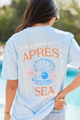 Apres Sea Light Blue Graphic Tee