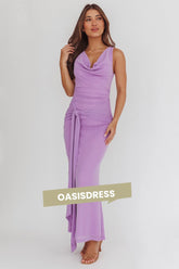 Daly Waist Sash Maxi Dress Lilac