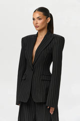 Pinstripe Suited Blazer