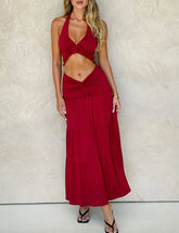 KATYA MAXI SKIRT RED
