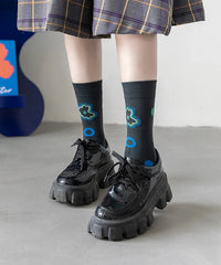 Japanese And Korean Gradient Colored Mid Tube Socks