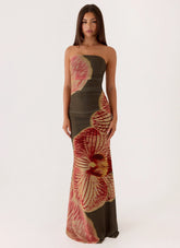 Iroha Strapless Maxi Dress Jungle Grove